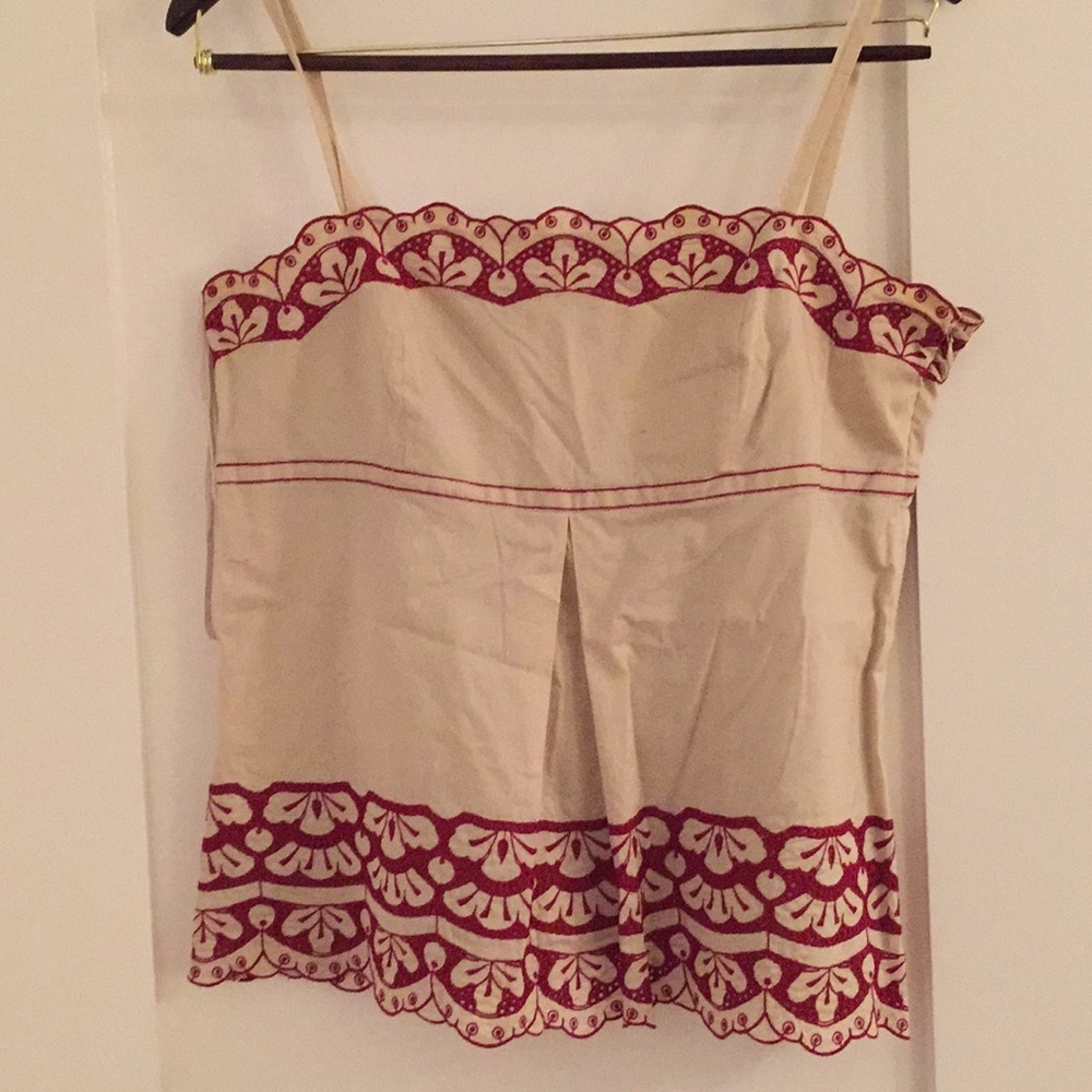 Summer embroidered Ann Taylor top